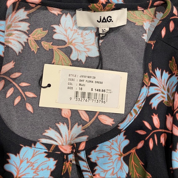 Jag long sleeved botanical floral dress NEW - Picture 9 of 14